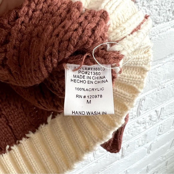 NWT Cream, Brown and Purple Sweater | Size Medium - Picture 10 of 10